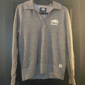 Roots Grey Quarter Zip Sweater